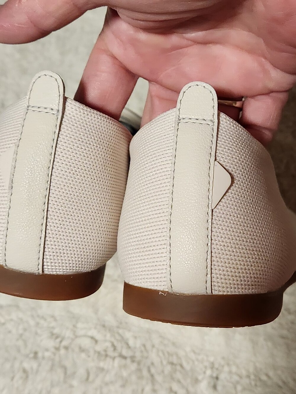 Vessi Market Flat Womens Size 11 Cream Trail Shore Waterproof Loafers EUC - Picture 7 of 12